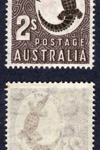 Australia SG224/ASC263a 2/- Crocodile VERY THIN PAPER Superb U/M Block