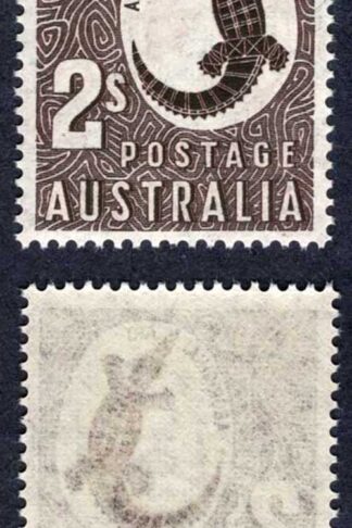 Australia SG224/ASC263a 2/- Crocodile VERY THIN PAPER Superb U/M Block