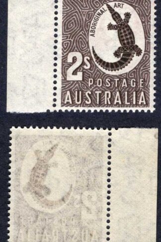Australia SG224/ASC263a 2/- Crocodile VERY THIN PAPER Superb U/M Block