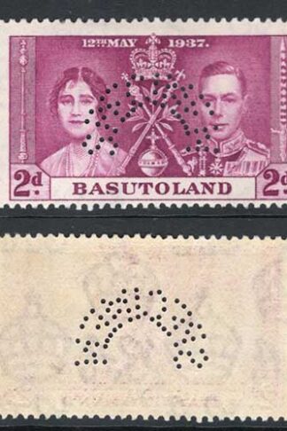 Basutoland SGG15s/7s 1937 Coronation set Perf SPECIMEN M/M Cat 140 pounds