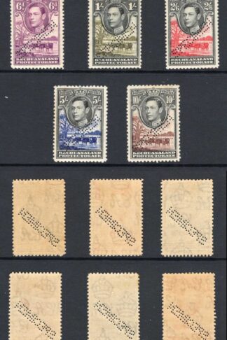 Basutoland SG118s/28s 1938 set of eleven perforated SPECIMEN M/M Cat 375 pounds