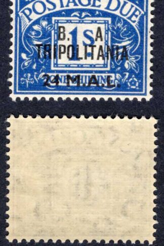 Tripolitania SGTD10b 1/- Post Due No STOP after B M/M Cat 700 pounds