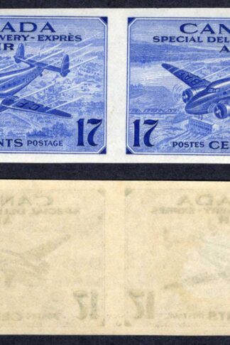 Canada SGS14 17c Special Delivery IMPERF PAIR U/M Cat 900 pounds