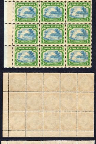 Cook Is SG127/9 1938 Single watermark Set in Blocks of 15 U/M Cat 1275 pounds