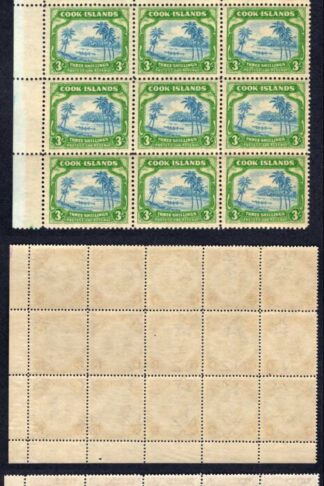 Cook Is SG127/9 1938 Single watermark Set in Blocks of 15 U/M Cat 1275 pounds