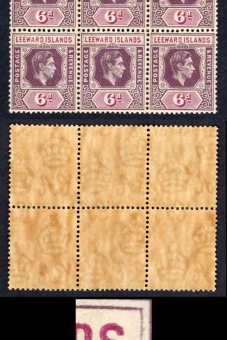 Leeward Is SG109 6d deep dull purple and bright purple with Varieties Cat 210++