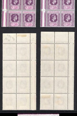 Leeward Is SG109b/ba 6d purple and deep magenta Broken E Cat 900 pounds