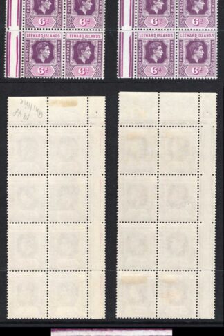 Leeward Is SG109b/ba 6d purple and deep magenta Broken E Cat 900 pounds
