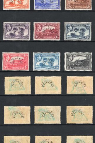 Montserrat SG101s/12s Set PERF SPECIMEN M/M Ex King Farouk Cat 325 pounds