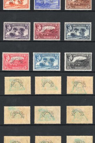 Montserrat SG101s/12s Set PERF SPECIMEN M/M Ex King Farouk Cat 325 pounds