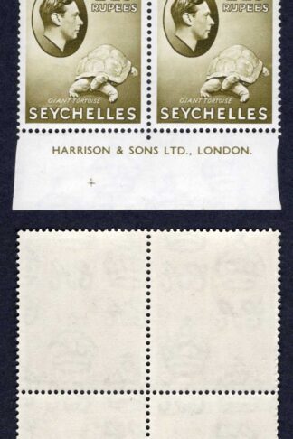 Seychelles SG148 1938 2r25 (Chalky) imprint block of four U/M Cat 340 pounds