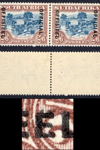 South Africa SGO19b 2/6 diaresis over second E of OFFISIEEL M/M Cat 1500