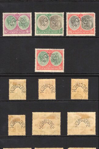 St Kitts-Nevis SG 68s/77s Set Perf Specimens M/M Cat 300