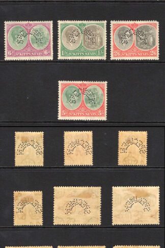 St Kitts-Nevis SG 68s/77s Set Perf Specimens M/M Cat 300