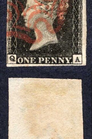Penny Black (QA) Plate 2 Four Margin (Just)