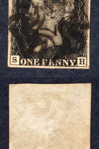 Penny Black (SH) Plate 8 Fine Four Margins