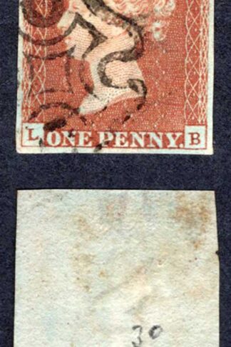 1841 Penny Red (LB) Plate 30 Four Margins