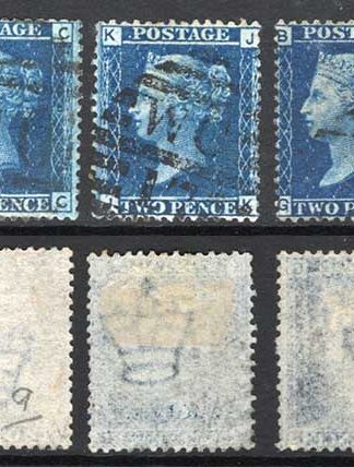 SG45/7 2d Blue Set of 7 Plates (7 to 15) Cat 262