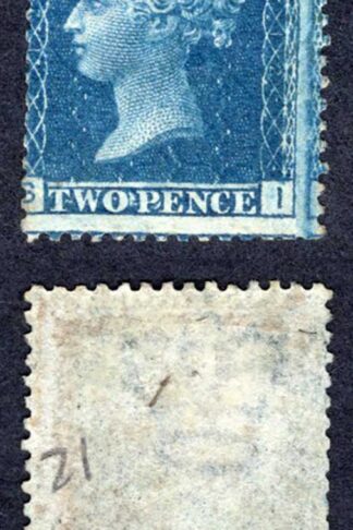 SG45 2d Blue (SI) Plate 12 MINT (part gum) Cat 2000