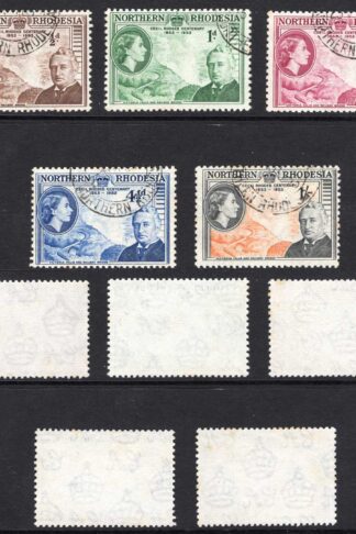 Northern Rhodesia SG54/58 Centenary Set CDS used Cat 20 pounds