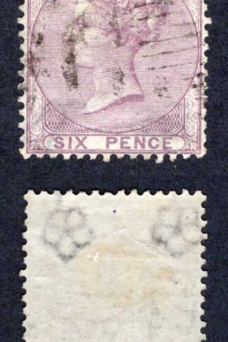 SG70 6d Pale Lilac Very Fine used but creased Cat 90 pounds