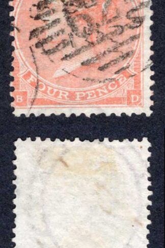 SG82 4d Pale Red with Hair Lines Cat 75 pounds