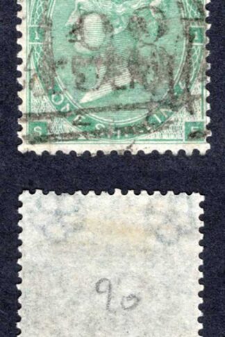 SG90 1/- Green Small Letters Plate Cat 160 pounds