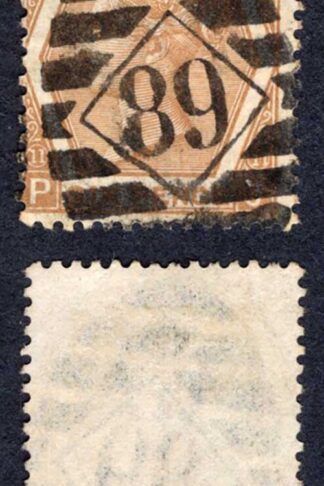 SG122a 6d Chestnut Plate 11 Cat 55 pounds