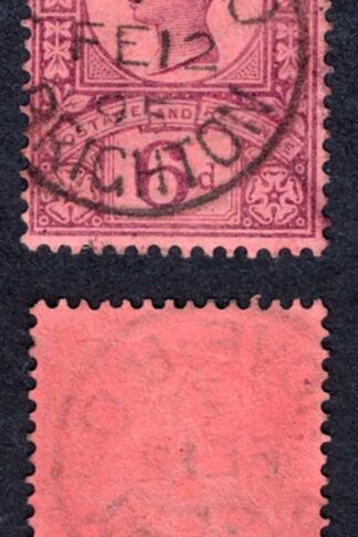 SG208 6d Purple/Rose-red Jubilee CDS used Cat 10 pounds