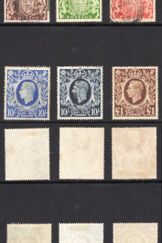 SG476/478c KGVI High Values Set 6 values Fine Used Cat 60 pounds