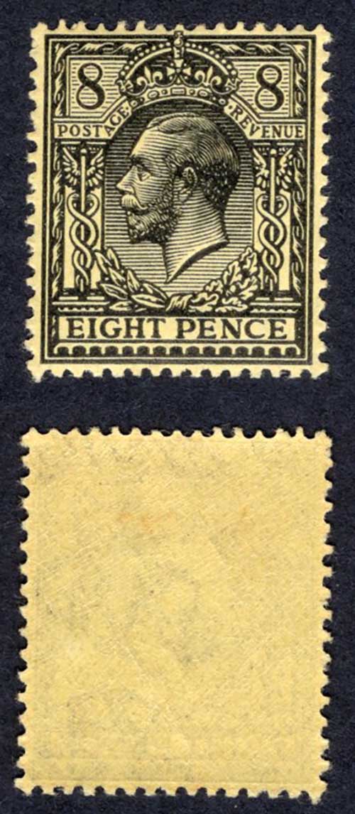 SG390 8d Black-yellow Wmk R/Cypher U/M