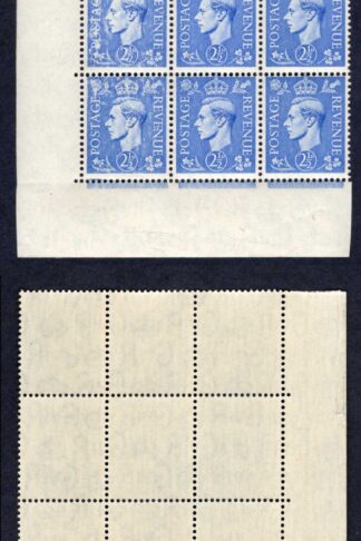 SG489 2 1/2d light ultramarine Major Dry Print M/M