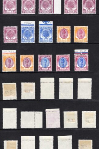Malaya Kedah Selection of Shades Mint (some U/M)
