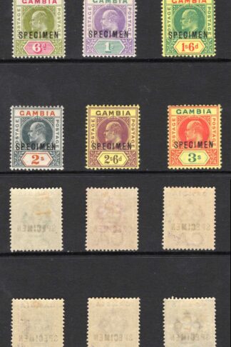 Gambia SG45s/56s KEVII Wmk CA Opt SPECIMEN M/M Cat 275 pounds
