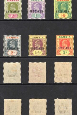 Gambia SG45s/56s KEVII Wmk CA Opt SPECIMEN M/M Cat 275 pounds