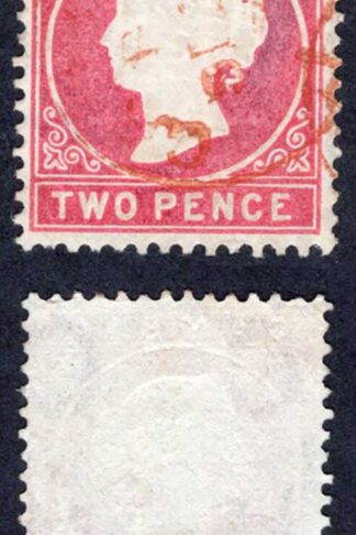 Gambia SG13B 2d Rose Wmk CC Upright CDS used Cat 12 pounds