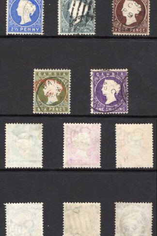 Gambia SG21/35 Set of 8 Wmk CA Sideways CDS used Cat 110 pounds