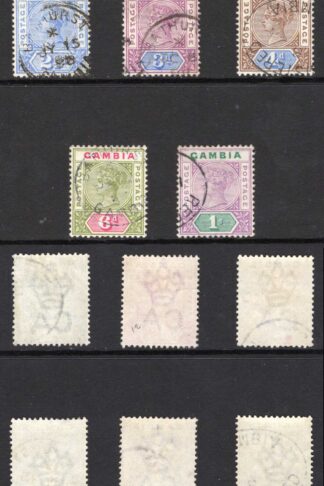 Gambia SG37/44 QV Set of 8 CDS Cat 180 pounds