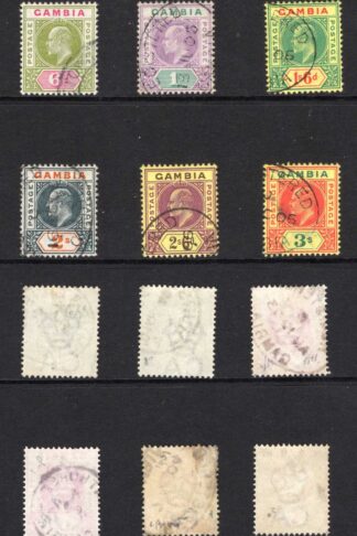 Gambia SG45/45 KEVII Set Plus Shades Wmk CA Cat 400++ pounds
