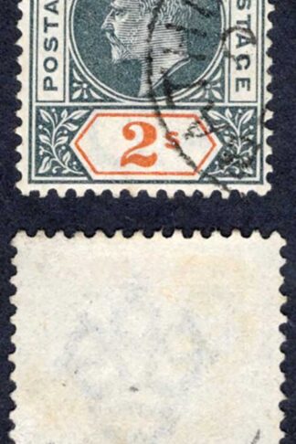 Gambia SG54 2/- Deep Slate and Orange Wmk CA Cat 80 pounds
