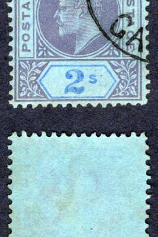 Gambia SG83 2/- purple and Bright Blue/blue Cat 32 pounds