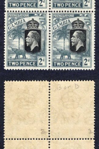 Gambia SG126 2d Grey Wmk Script Perf Type a U/M