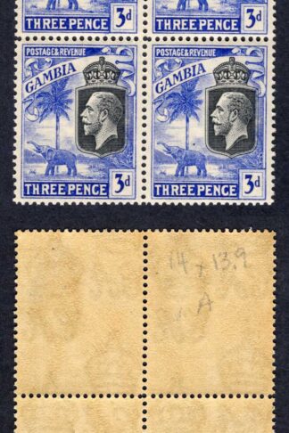 Gambia SG128 3d Wmk Script Perf Type a U/M