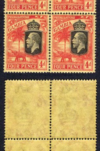 Gambia SG129 4d Wmk Script Perf Type b U/M Cat 120 pounds