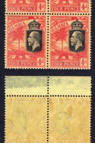 Gambia SG129 4d Wmk Script Perf Type b U/M Cat 120 pounds
