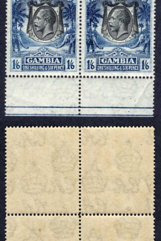 Gambia SG135 1/6 Wmk Script Perf Type a U/M Cat 108 pounds
