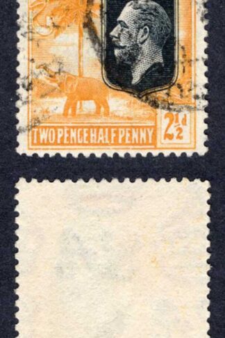 Gambia SG127 2 1/2d Orange-yellow Wmk Script CDS used Cat 16 pounds