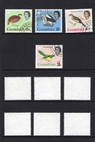 Gambia SG193/205 1963 Birds set of 13 Fine used Cat 55 pounds