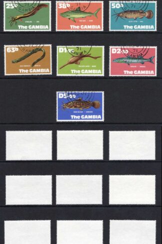Gambia 1971 SG271-283 Set of 13 Fish Fine used