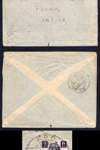 Cyprus MEF Envelope to Poona FPO 23 5 FE 41